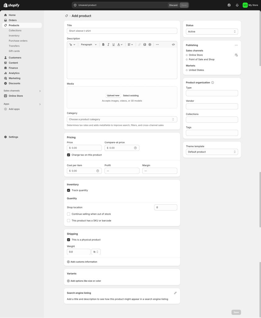 Shopify Store Add Products and Descriptions Guide