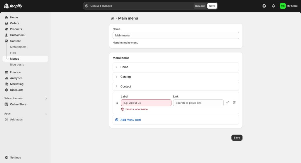 Shopify Footer Customization
