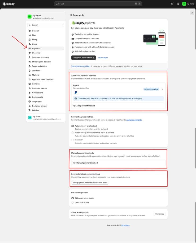 Shopify Payments