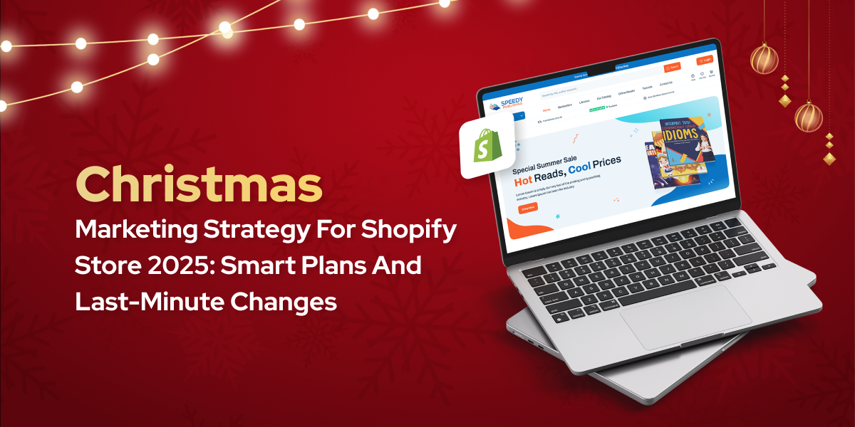 a blog banner image on topic - Christmas Marketing Strategy for Shopify Store in 2025