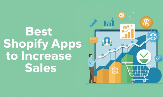 A vector image explaining which are the best shopify apps to increase your sales