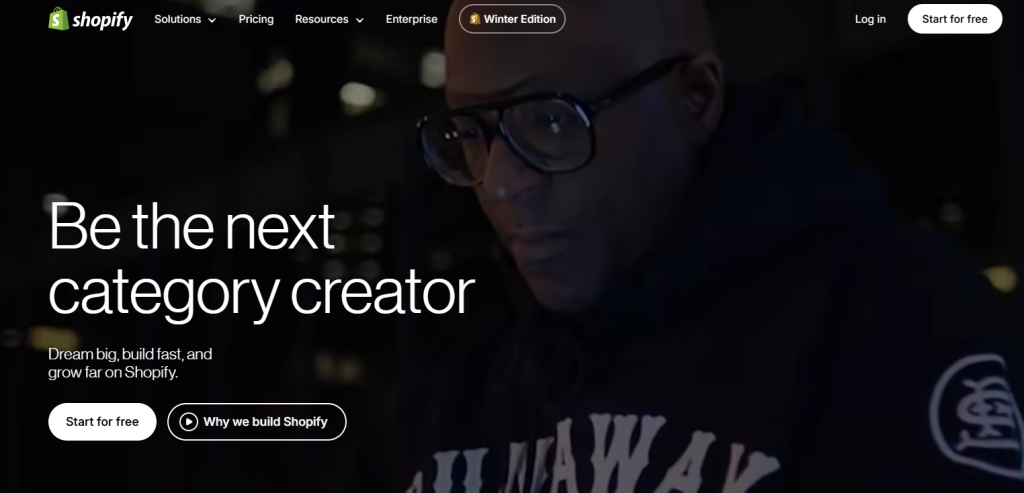 Shopify App home page