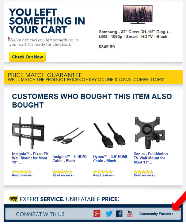 abandoned cart email a
