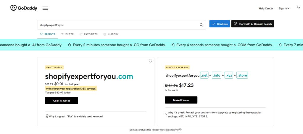 Domain Name Purchase