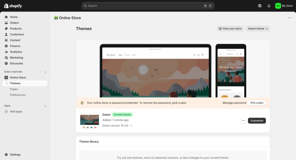 Choose Shopify Theme