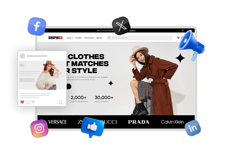 Service of Social Media mkt Page